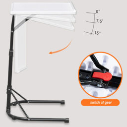 Gr8 Home Folding Laptop Table with Adjustable Tray Black and White - Multi - Wilko - thumbnail 7