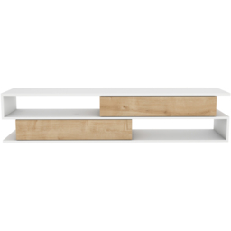 Decorotika Cortez 2 Shelf White and Sapphire Oak TV Unit - Size: 40 x 160 x 35cm - Multi - Wilko - thumbnail 4