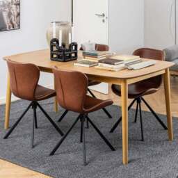 Florence Montreux 6 Seater Dining Table Oak - Brown - Furniture To Go - Wilko