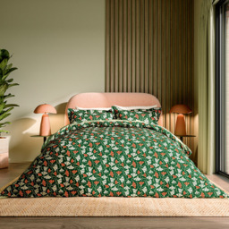 Scion Fan Floral Super King Size Green Duvet Set - Wilko