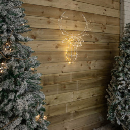 Samuel Alexander Warm White Twinkling LED Reindeer Head Christmas Decoration 70cm - Size: 70 x 70 x 70cm - Wilko - thumbnail 7