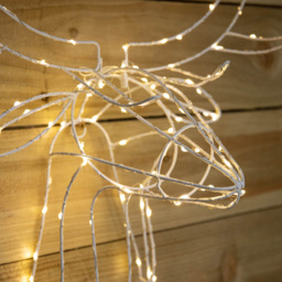 Samuel Alexander Warm White Twinkling LED Reindeer Head Christmas Decoration 70cm - Size: 70 x 70 x 70cm - Wilko - thumbnail 4