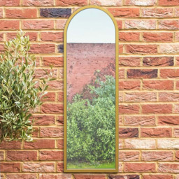 MirrorOutlet The Arcus Gold Framed Arched Garden Wall Mirror 120 x 40cm - Size: 120 x 40 x 3cm - Wilko - thumbnail 3
