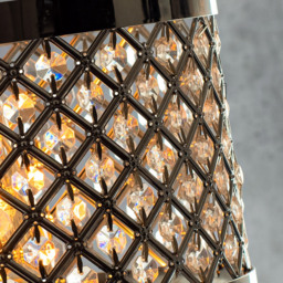 Innoteck Acrylic Moda Chrome Sparkly Ceiling Pendant Light Shade - Size: 17 x 24 x 24cm - Clear - Wilko - thumbnail 4