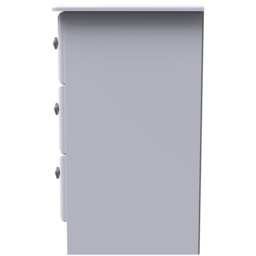 Crowndale Pembroke 3 Drawer Matt White Bedside Cabinet Ready Assembled - White Matt - Wilko - thumbnail 5