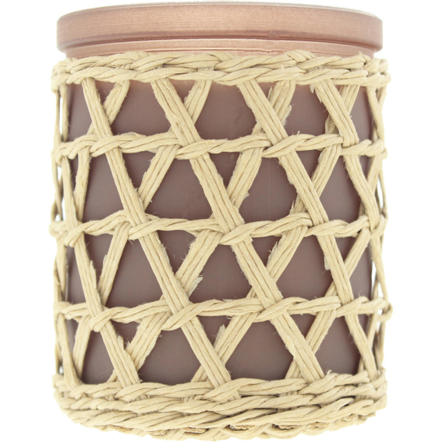 French Connection Bamboo Collection Black Cherry and Cedarwood Scented Candle - Size: 9.3 x 7.6 x 6.1cm - n/a - Wilko - image 1