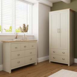 GFW Lancaster Cream 2 Piece Bedroom Furniture Set - Wilko - thumbnail 1