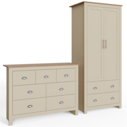 GFW Lancaster Cream 2 Piece Bedroom Furniture Set - Wilko - thumbnail 4