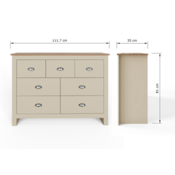 GFW Lancaster Cream 2 Piece Bedroom Furniture Set - Wilko - thumbnail 6