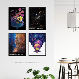 Artery8 NASA James Webb Space Telescope Exoplanet Travel Wall Art Print 30 x 41cm 4 Pack - Size: 40.5 x 30.5 x 0.3cm - Multi - Wilko - thumbnail 4