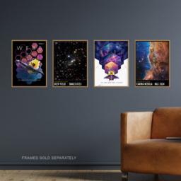 Artery8 NASA James Webb Space Telescope Exoplanet Travel Wall Art Print 30 x 41cm 4 Pack - Size: 40.5 x 30.5 x 0.3cm - Multi - Wilko - thumbnail 3