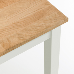 Julian Bowen Coxmoor 2 Seater Square Dining Table Ivory and Oak - Cream - Wilko - thumbnail 5