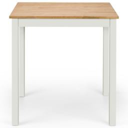 Julian Bowen Coxmoor 2 Seater Square Dining Table Ivory and Oak - Cream - Wilko - thumbnail 4