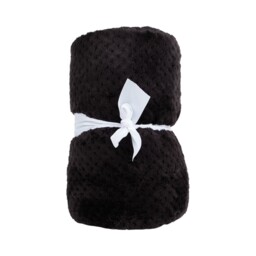 Waffle Soft Fleece Throw Black - My - Wilko - thumbnail 3