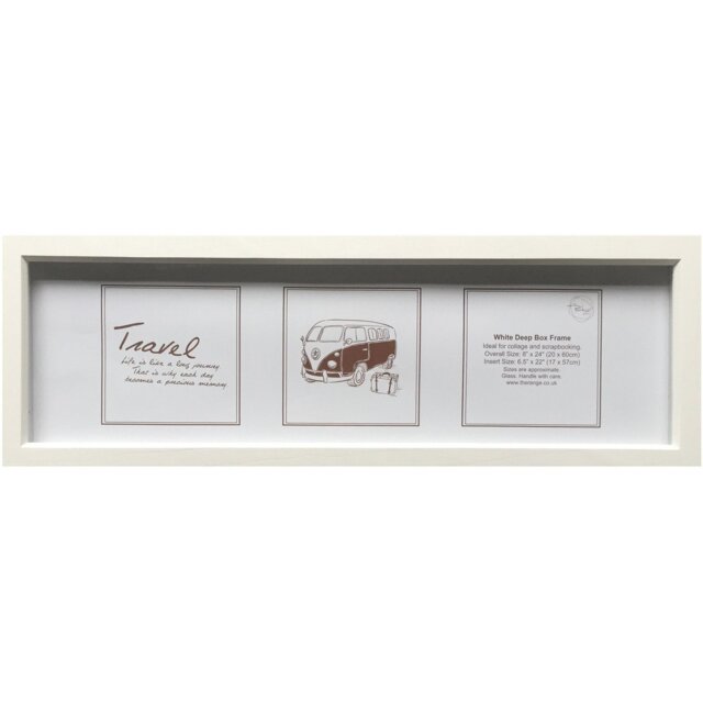 The Port. Co Gallery White Deep Box Photo Frame 20 x 60cm - Size: 6.5 x 22 Inch - Wilko - image 1