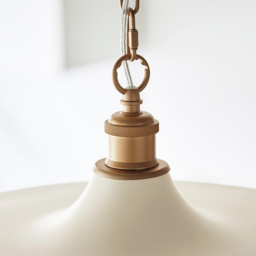 Merano Afragola Dome Matt Warm White and Satin Gold Pendant Ceiling Light - Size: 50 x 50 x 169cm - Wilko - thumbnail 6