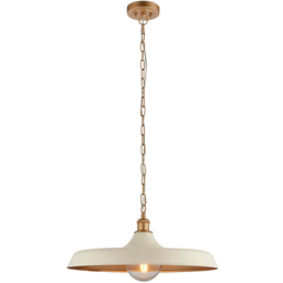 Merano Afragola Dome Matt Warm White and Satin Gold Pendant Ceiling Light - Size: 50 x 50 x 169cm - Wilko - thumbnail 4