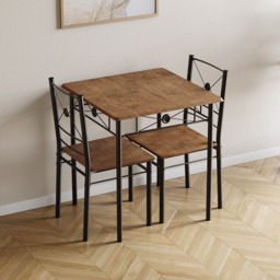 Vida Designs Roslyn 2 Seater Square Dining Set Dark Wood - Wilko - thumbnail 3