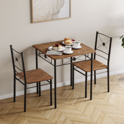 Vida Designs Roslyn 2 Seater Square Dining Set Dark Wood - Wilko - thumbnail 6