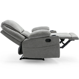 Furniture Online Sydney Grey Manual Recliner Chair with Cupholder - Size: 104 x 90 x 92.5cm - Wilko - thumbnail 7