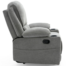 Furniture Online Sydney Grey Manual Recliner Chair with Cupholder - Size: 104 x 90 x 92.5cm - Wilko - thumbnail 6