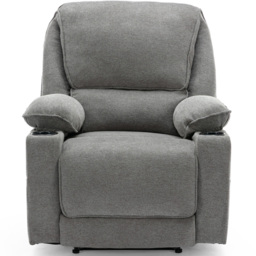Furniture Online Sydney Grey Manual Recliner Chair with Cupholder - Size: 104 x 90 x 92.5cm - Wilko - thumbnail 4