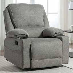 Furniture Online Sydney Grey Manual Recliner Chair with Cupholder - Size: 104 x 90 x 92.5cm - Wilko - thumbnail 1