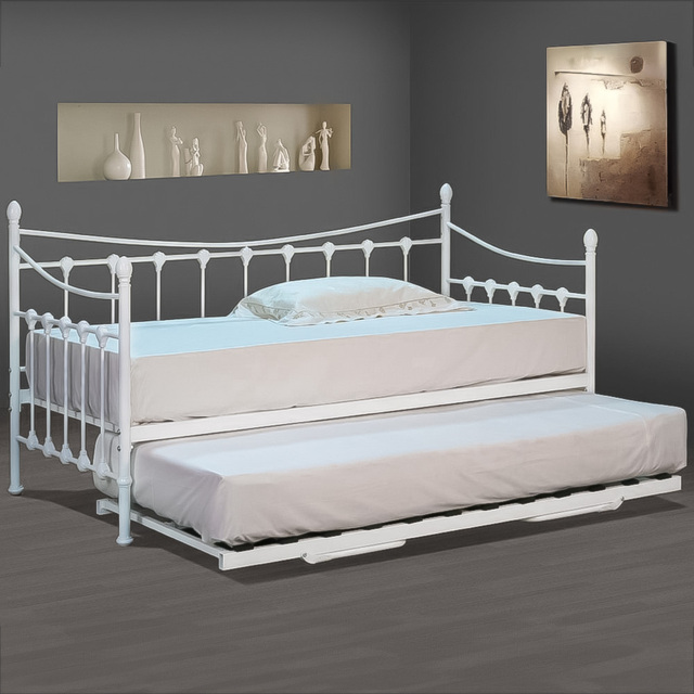 Brooklyn Single White Ornate Metal Day Bed - Habitat - Wilko - image 1