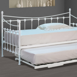Brooklyn Single White Ornate Metal Day Bed - Wilko - thumbnail 3