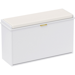 HOMCOM Single Flip Drawer White Shoe Storage Bench with Cushion - Size: 47.5 x 26 x 80cm - Wilko - thumbnail 3