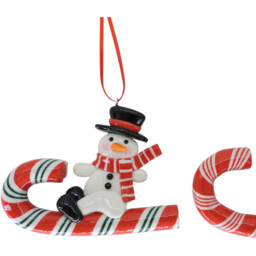 Christmas Character on Candy Cane Hanging Decoration - Candy Cane Lane - Wilko - thumbnail 3