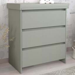 Shefa 880 3 Drawer Grey Kids Changing Unit - Size: 92 x 80 x 50cm - Wilko