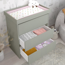 Shefa 880 3 Drawer Grey Kids Changing Unit - Size: 92 x 80 x 50cm - Wilko - thumbnail 4