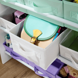 Home Source Anya Single Door 9 Fabric Drawer 3 Shelf Multicolour Sealife Animal Kids Bookcase - White - Wilko - thumbnail 7