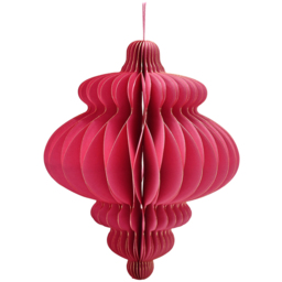 The Seasonal Gift Co Hot Pink Paper Ornate Bauble with Gold Edge 15cm 2 Pack - Wilko - thumbnail 4