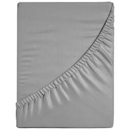 Sweet Dreams Percale Double Grey Fitted Sheet - Wilko