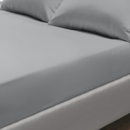 Sweet Dreams Percale Double Grey Fitted Sheet - Wilko - thumbnail 3