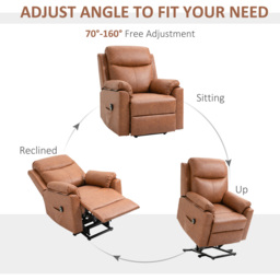 Portland Brown Power Lift Electric Recliner Chair with Remote - Size: Single - Wilko - thumbnail 5