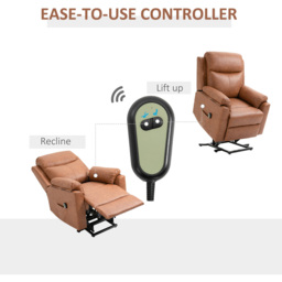 Portland Brown Power Lift Electric Recliner Chair with Remote - Size: Single - Wilko - thumbnail 6