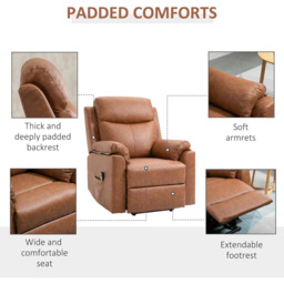 Portland Brown Power Lift Electric Recliner Chair with Remote - Size: Single - Wilko - thumbnail 7