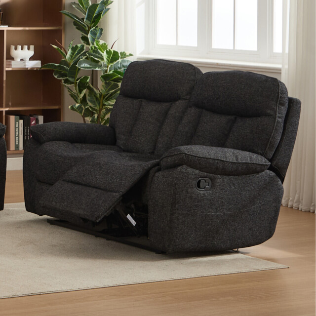 Parker Recliner Sofa Dark Grey 2 Seater - Wilko - image 1