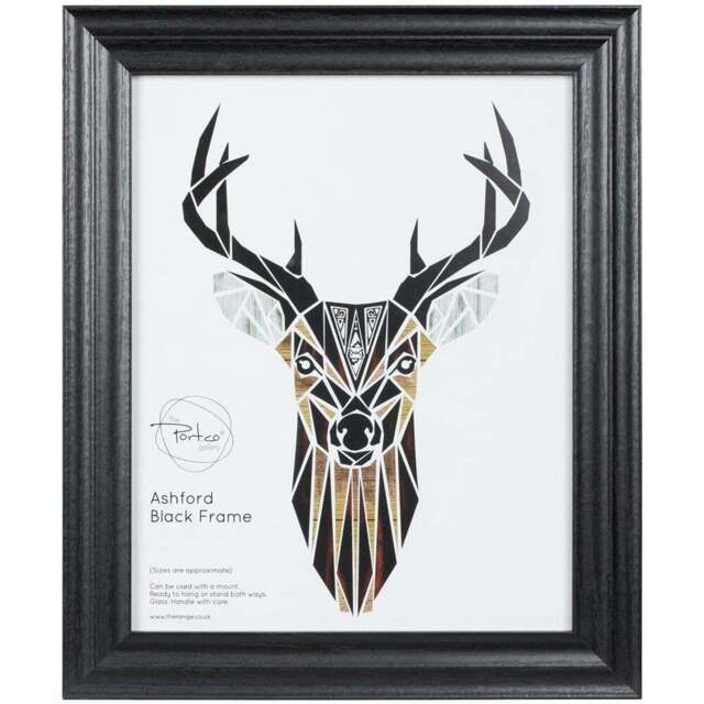 The Port. Co Gallery Ashford Black Mounted Photo Frame 8 x 6 inch - Size: A5 - Wilko - image 1