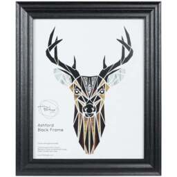 The Port. Co Gallery Ashford Black Mounted Photo Frame 8 x 6 inch - Size: A5 - Wilko