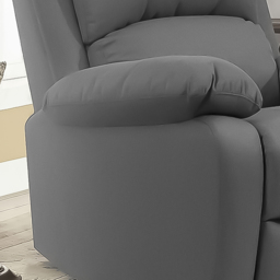 Brooklyn Luxury Light Grey Linen Manual Recliner Chair - Size: Single - Wilko - thumbnail 3