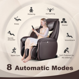 Costway Brown 3D Zero Gravity Massage Chair with Full Body Massage and Back Heater - Size: Single - Wilko - thumbnail 7
