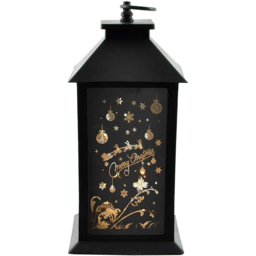 Shatchi Black Nativity Theme LED Lantern Christmas Decoration - Size: 22 x 12 x 10cm - Wilko - thumbnail 4