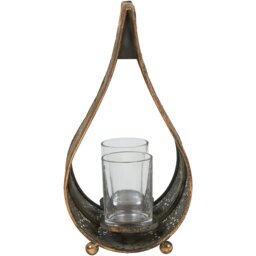 Teardrop Candle Lantern - Gold - Wilko
