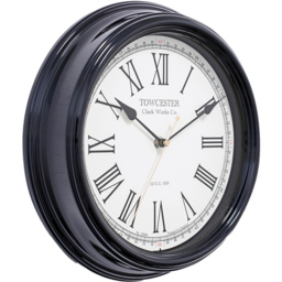 Acctim Redbourn Black Wall Clock - Size: 6 x 30.3 x 30.3cm - Wilko - thumbnail 4