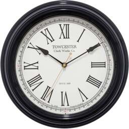 Acctim Redbourn Black Wall Clock - Size: 6 x 30.3 x 30.3cm - Wilko
