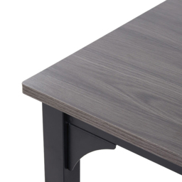Living and Home 4 Seater Dining Set Black and Grey - Black + Grey - Wilko - thumbnail 4